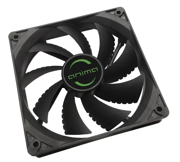 AF12, ventilador para PC, 12cm 12v, 14dB, 9 aspas, 1200 RPM, negr..