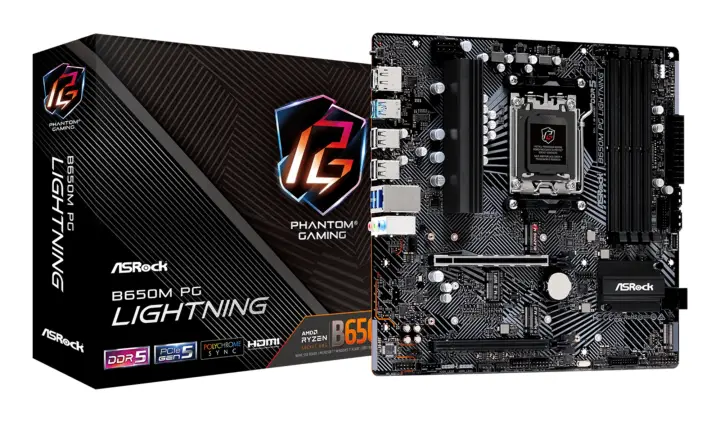 B650M PG Lightning AMD B650 Zócalo AM5 micro ATX