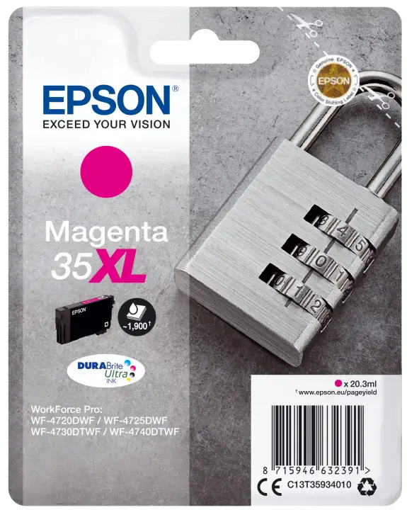 Padlock Singlepack Magenta 35XL DURABrite Ultra Ink