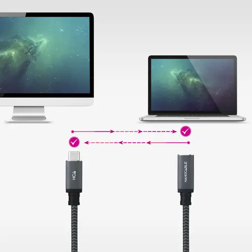 10.01.4501-COMB cable USB USB 3.2 Gen 2x2 1 m USB C Negro - Imagen 4