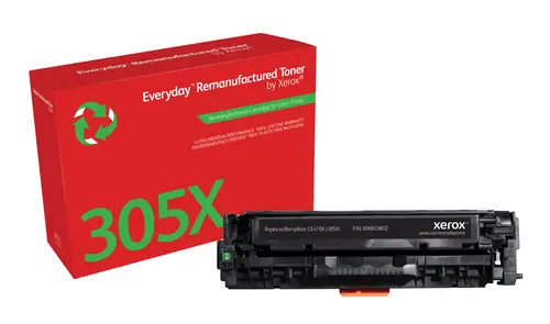 Everyday Tóner Everyday Negro remanufacturado de Xerox es compatible con HP 305X (CE410X), Capacidad alta - Imagen 1