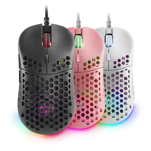MM55 Negro, Ratón Gaming RGB Chroma, Ultra-ligero 55g, 12800 DPI, Switches Mecánicos Programables HUANO - Imagen 7