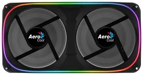 ASTRO24 Doble Ventilador PC 12cm ARGB LED Soporte Antivibración Negro - Imagen 2