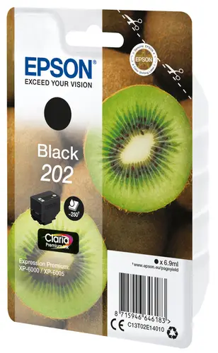 Kiwi Singlepack Black 202 Claria Premium Ink - Imagen 2