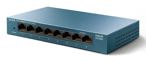 LS108G switch No administrado Gigabit Ethernet (10/100/1000) Azul - Imagen 2