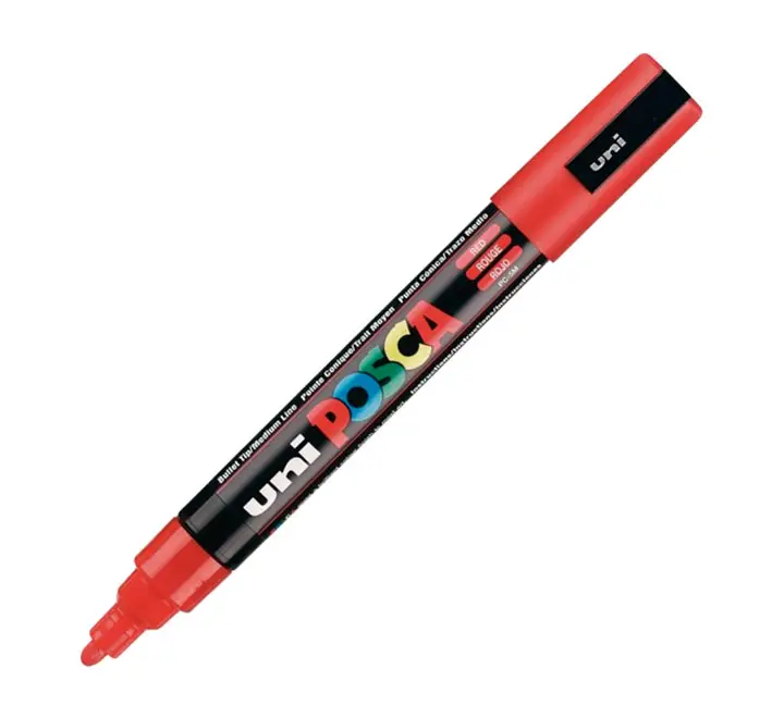 ROTULADOR UNI-BALL POSCA PC5M 1.8-2.5MM ROJO