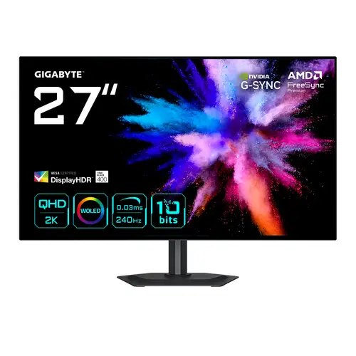 GO27Q24G Monitor Gaming OLED 27 2K QHD - 2560 x 1440, 240Hz, 0.03ms, 275 cd/m², FreeSync Premium, G-Sync Compatible, HDMI 2.1, DisplayPort 1.4 - Imagen 1