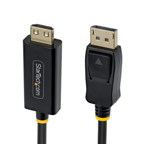 Cable Adaptador DisplayPort a HDMI de 3m con Conectores de Agarre - 4K 60Hz con HDR - Conversor de Vídeo Unidireccional DP a HDMI - Adaptador de Vídeo DisplayPort a HDMI - Imagen 1