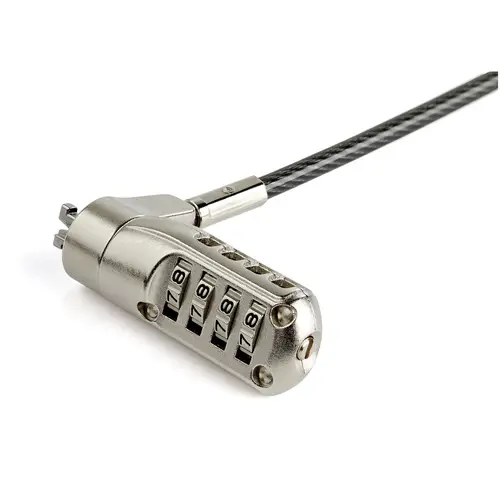 Cable de 2m de Seguridad para Ordenador Portátil - con Candado - para Ranura Nano - de Combinación - Imagen 2