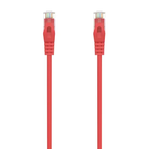 Cable de Red Latiguillo RJ45 LSZH Cat.6A 500 Mhz UTP AWG24, Rojo, 1.0M - Imagen 1