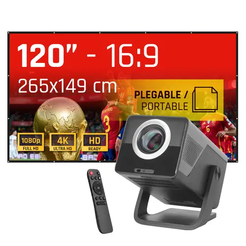 Pack proyector 4K + Lona proyección 120" - Imagen 1