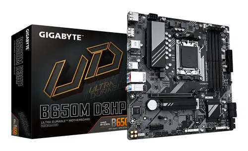 B650M D3HP Placa base - AMD Ryzen serie 9000, VRM de 5+2+2 fases, hasta 7600 MHz DDR5 (OC), 2xPCIe 4.0 M.2, LAN 2,5 GbE, USB 3.2 Gen 1 - Imagen 1