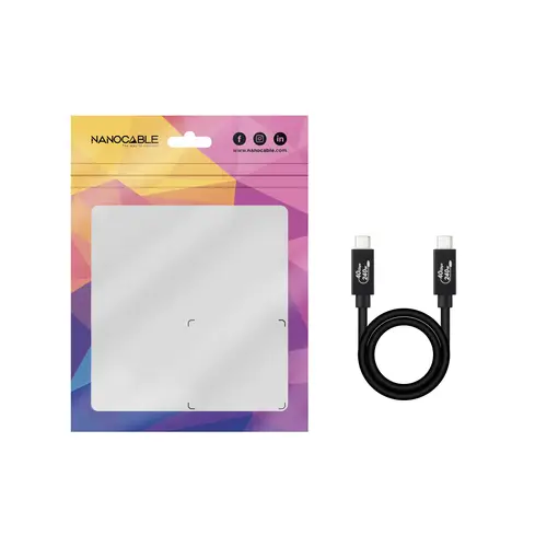 Cable USB 4 Gen 3x2 40Gbps 5A/240W, USB-C/M-USB-C/M, Negro, 1.8 m - Imagen 3
