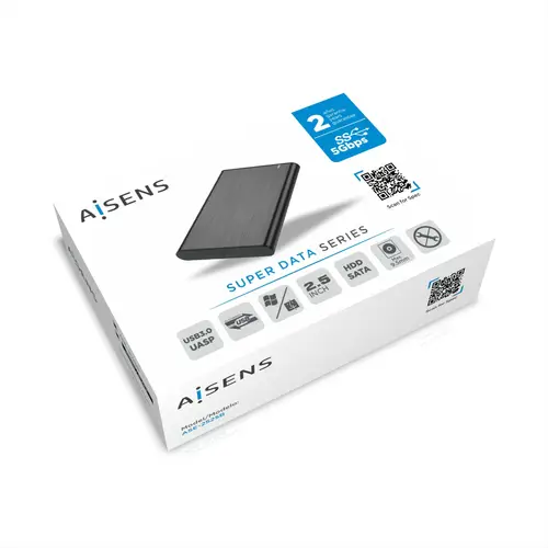 Caja Externa 2,5" ASE-2525B 9.5mm SATA a USB 3.0/USB3.1 Gen1, Negra - Imagen 6