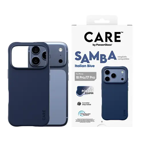 CARE by ® Samba Case Italian Blue w. MagSafe iPhone 18 Pro | 17 Pro funda para teléfono móvil Azul - Imagen 2