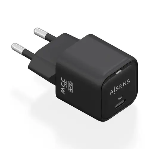 Cargador GaN 35W, 1xUSB-C PD3.0 QC4.0, Negro - Imagen 1