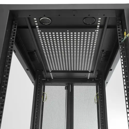 Armario Rack para Servidores 25U 19" 4 Columnas - Rack de Servidores con Cerradura y Seguro - Rack con Ruedas y Carriles de Montaje Ajustables para Equipo de Red - Imagen 9