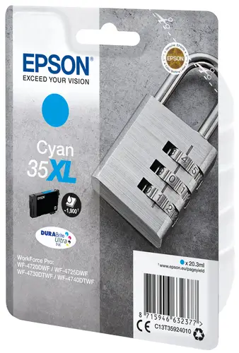 Padlock Singlepack Cyan 35XL DURABrite Ultra Ink - Imagen 2