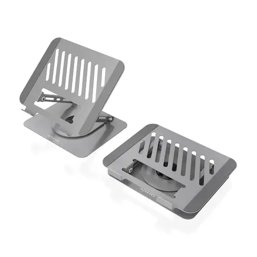 Soporte de Sobremesa XL Giratorio Ajustable para Portatil / Tablet 10"-17", Gris - Imagen 4