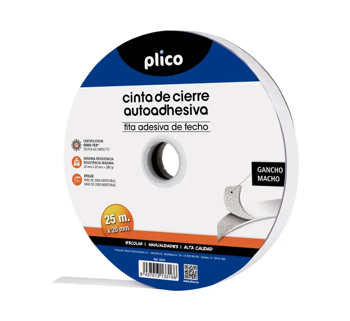 CINTA AUTOADH. PLICO 20MMX25M MACHO