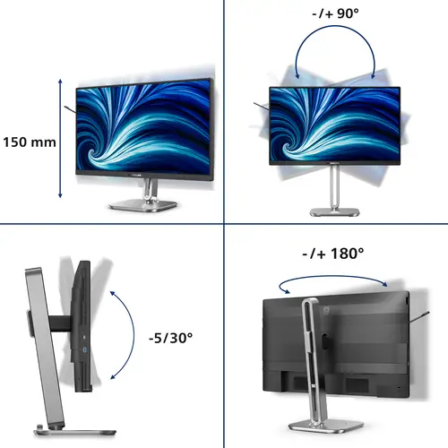 4000 series 24B2N4200/00 pantalla para PC 60,5 cm (23.8") 1920 x 1080 Pixeles Full HD LCD Gris - Imagen 3