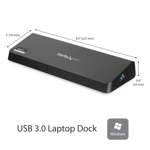 Docking Station USB 3.0 para 2 Monitores HDMI y DisplayPort 4K - USB 3.0 a 4x USB-A, Ethernet, HDMI y DP - Replicador de Puertos Universal para Ordenador Portátil Mac/Win - Imagen 3