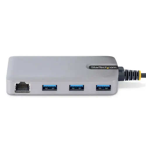 Hub USB de 3 Puertos USBA - USB 3.0 de 5Gbps - Alimentado por el Bus - Concentrador USB de 3 Puertos USB-A - Ladrón USB Portátil - Cable 30cm - Red Ethernet RJ45 1Gb - Imagen 3