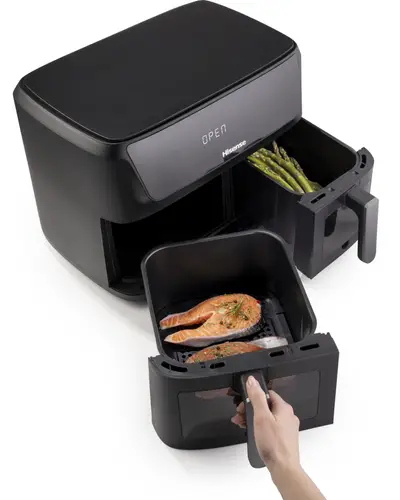 HAF2700DCD Doble 11 L Independiente 2700 W Freidora de aire caliente Negro - Imagen 6