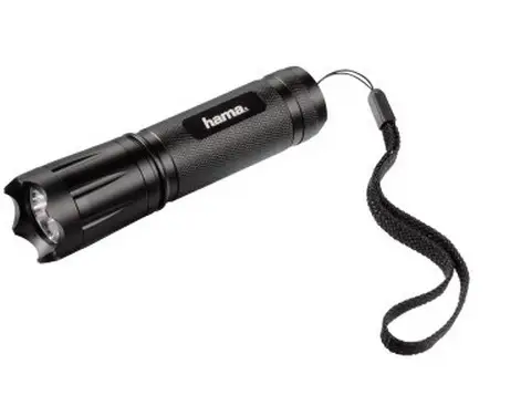 Classic Negro Linterna con cinta para cabeza LED