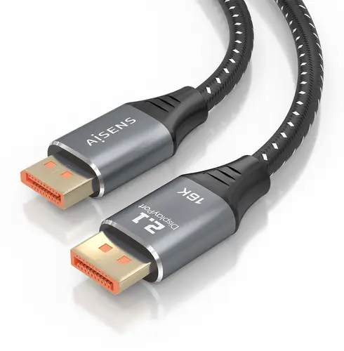 Cable DisplayPort V2.1 16K@60Hz 80 Gbps, DP/M-DP/M, Negro, 1.0m - Imagen 3