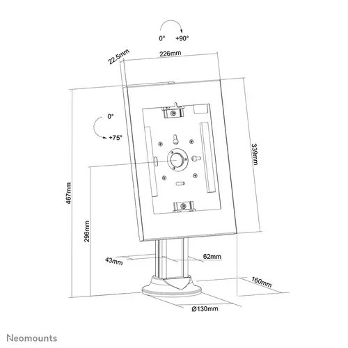 DS15-640WH1 Soporte de escritorio para tablet 9.7-11" - bloqueable - Imagen 18
