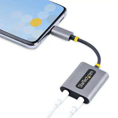 Divisor USB-C de Auriculares - Adaptador USB Tipo C a 2 Auriculares - Multiplicador para Dos Auriculares con Micrófono - DAC Externo 24 Bits USB C a Audio de 3,5mm - Imagen 7