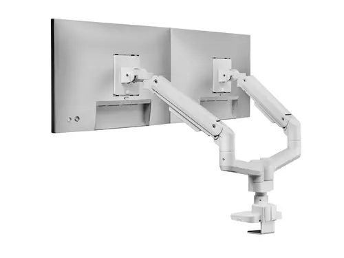 Soporte de escritorio para monitor doble de 17«-35», blanco - Imagen 4