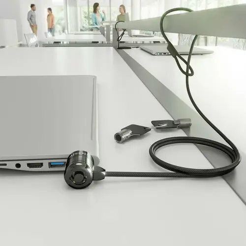 Cable de seguridad con cerradura de llave para ordenador, monitor, portátil 1.5m - Imagen 6