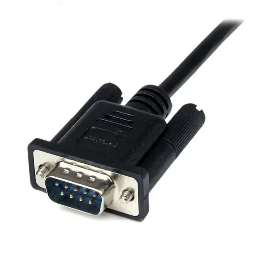 Cable 1m Módem Nulo Null Serie Serial DB9 Hembra a Macho - Negro - Imagen 4
