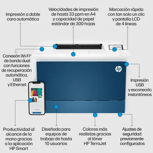 Color LaserJet Pro Impresora 4202dw - Imagen 8