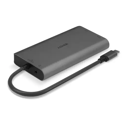 43323 base para portátil y replicador de puertos Alámbrico USB 3.2 Gen 1 (3.1 Gen 1) Type-C Negro, Gris - Imagen 3