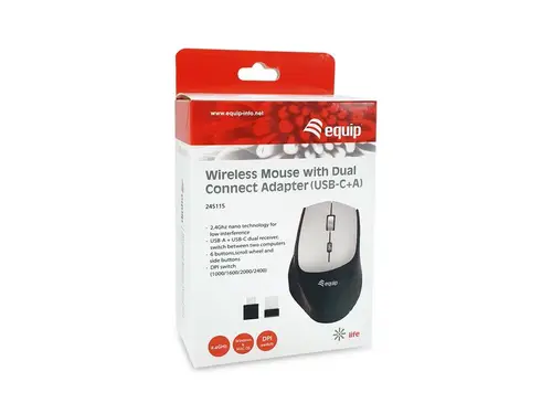 245115 ratón Oficina mano derecha RF inalámbrico Óptico 2400 DPI - Imagen 8