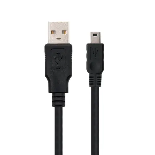 10.01.0403 cable USB USB 2.0 3 m USB A Mini-USB B Negro - Imagen 2