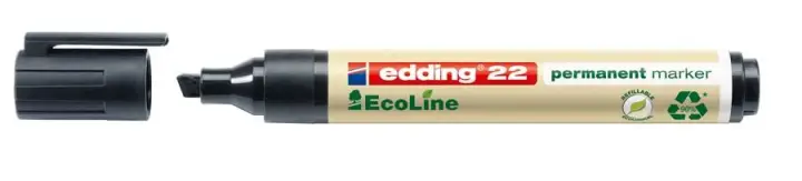 22 EcoLine marcador permanente Punta de cincel Negro
