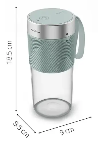 Lightmix LM1C0410 licuadora 0,3 L Batidora de vaso portátil Gris, Acero inoxidable, Transparente - Imagen 4