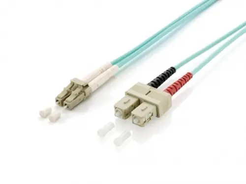 255316 Cable de fibra óptica e InfiniBand 10 m LC SC Turquesa - Imagen 1
