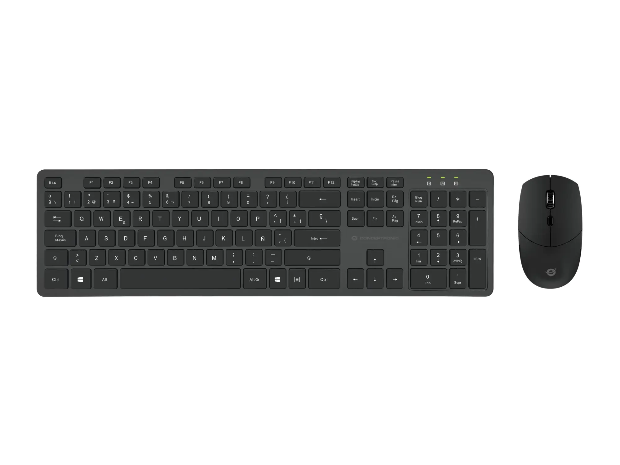 ORAZIO01ES teclado Ratón incluido Oficina RF inalámbrico QWERTY Español Negro