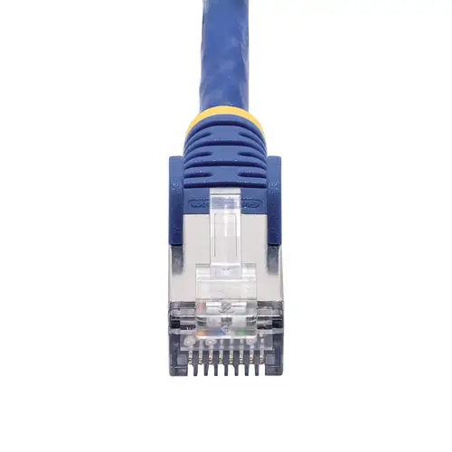 Cable de Red Ethernet CAT8 Azul de 3m - Snagless - sin Pestillo - 25G/40G - 2000MHz - PoE++ de 100W - 26AWG - S/FTP - Alivios de Tensión - Alambre de Cobre Puro - LSZH - Probado con Fluke - Imagen 4
