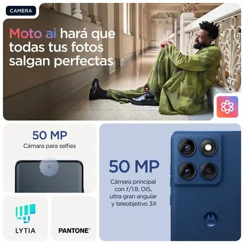 edge 60 16,9 cm (6.67") SIM doble Android 15 5G USB Tipo C 12 GB 512 GB 5200 mAh Azul - Imagen 15