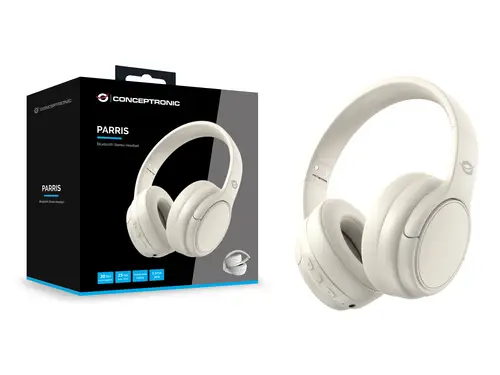 PARRIS03C auricular y casco Auriculares Inalámbrico y alámbrico Diadema Música Bluetooth Crema de color - Imagen 3