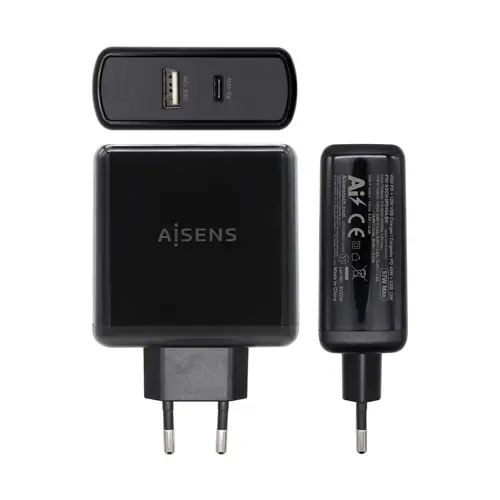 ASCH-2PD45A-BK cargador de dispositivo móvil GPS, Mando para videojuegos, MP3, MP4, Teléfono móvil, Portátil, Smartphone, Tableta Negro Corriente alterna Carga rápida Interior - Imagen 2