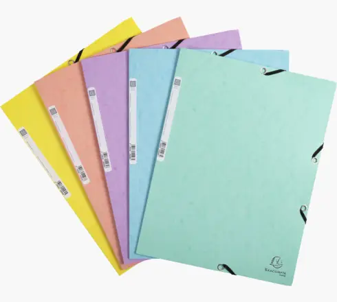 55560E carpeta Cartón prensado Colores surtidos, Azul, Coral, Verde, Mauve, Amarillo A4