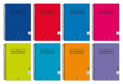 CUADERNO TAPA POLIPROPILENO EXTRADURA UNICLASIC 4º 80 HOJAS 90GR. 1 LINEA COLORES SURTIDOS PAPYRUS 88452098