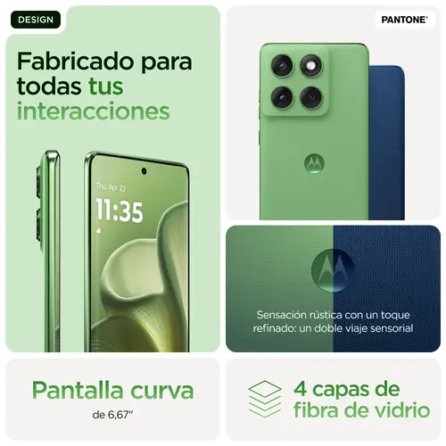 edge 60 16,9 cm (6.67") SIM doble Android 15 5G USB Tipo C 8 GB 512 GB 5200 mAh Verde - Imagen 16